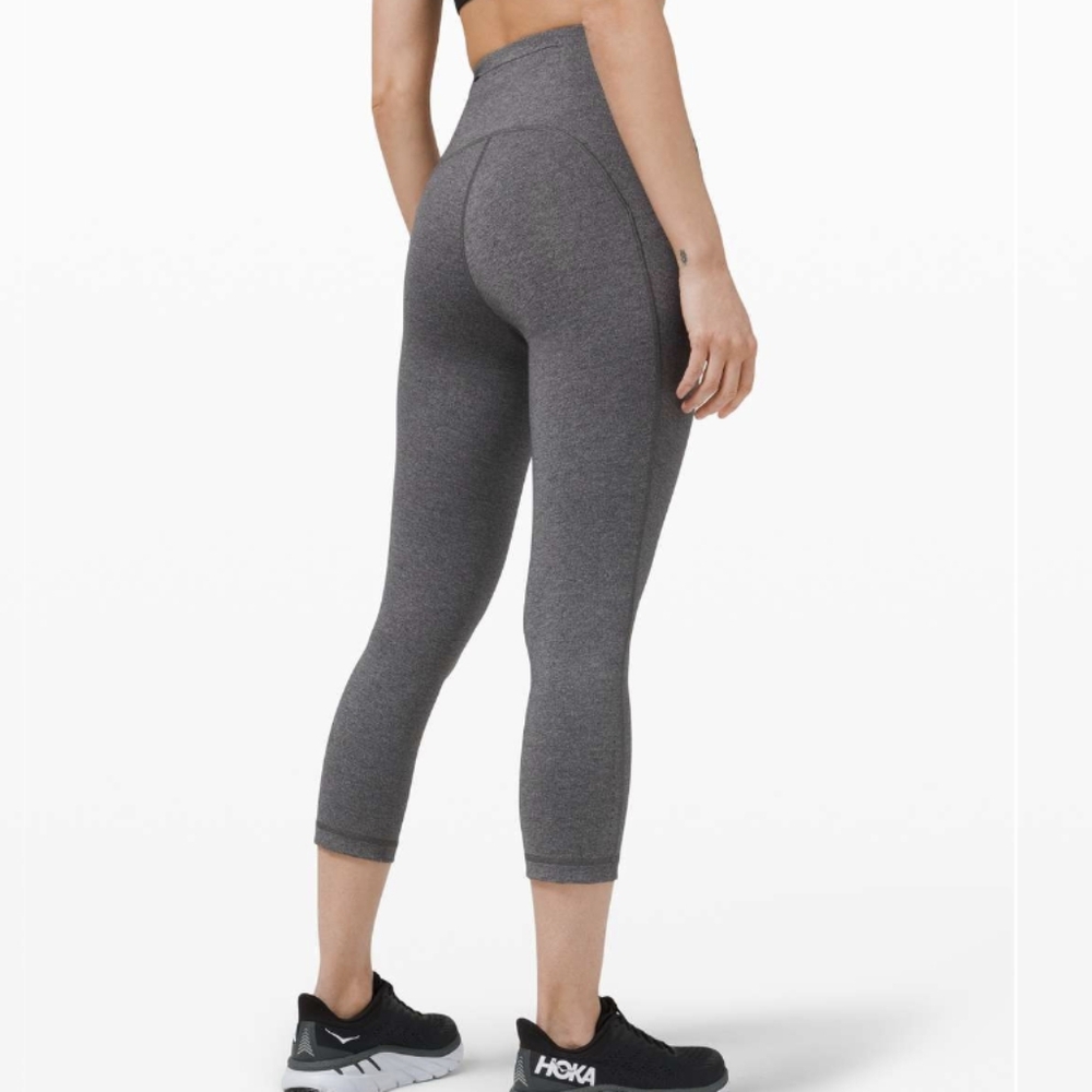 Lululemon Swift Speed High-Rise Crop 21" Heathered Black